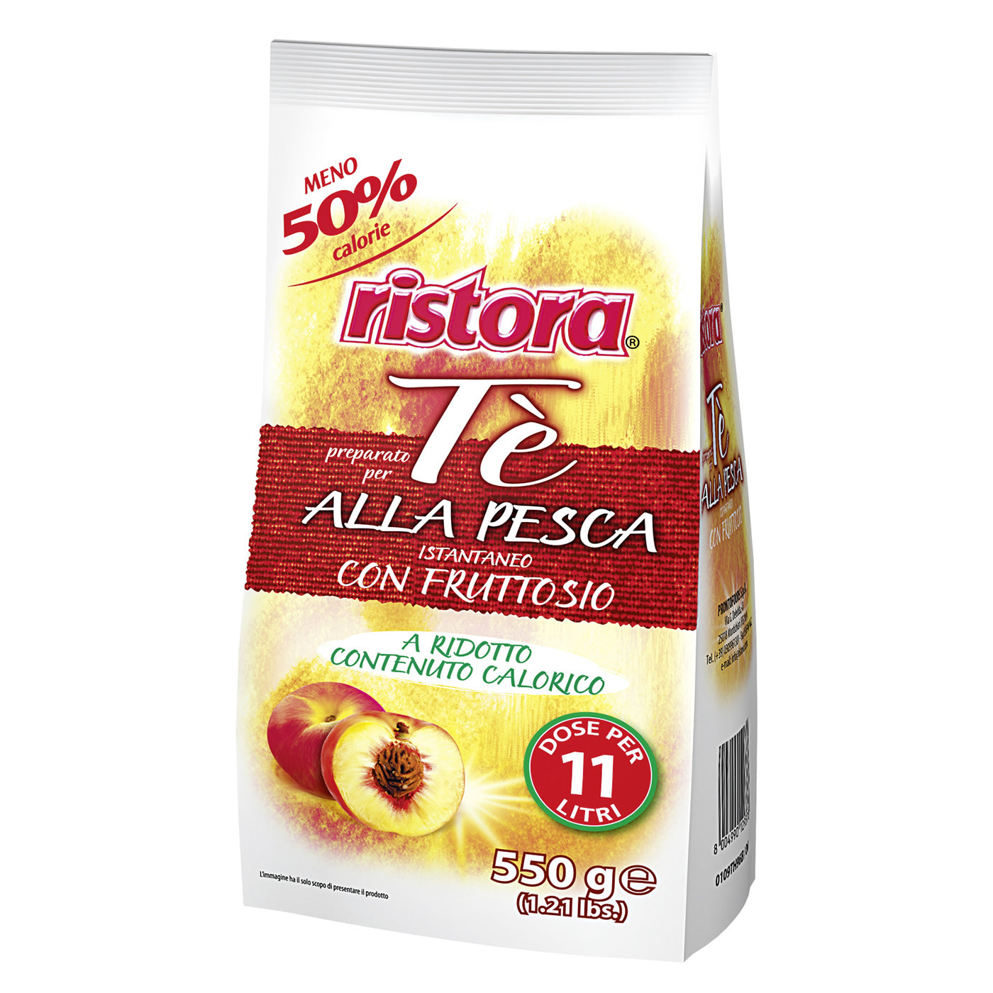 Tè alla Pesca Istantaneo a Ridotto Contenuto Calorico