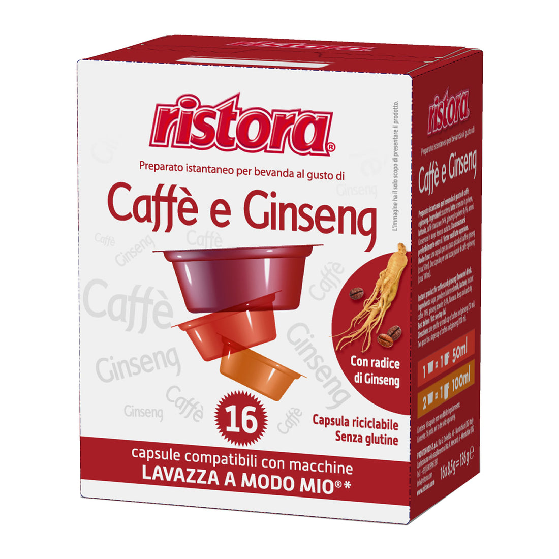 Coffee and Ginseng Compatible Capsules Lavazza A Modo Mio