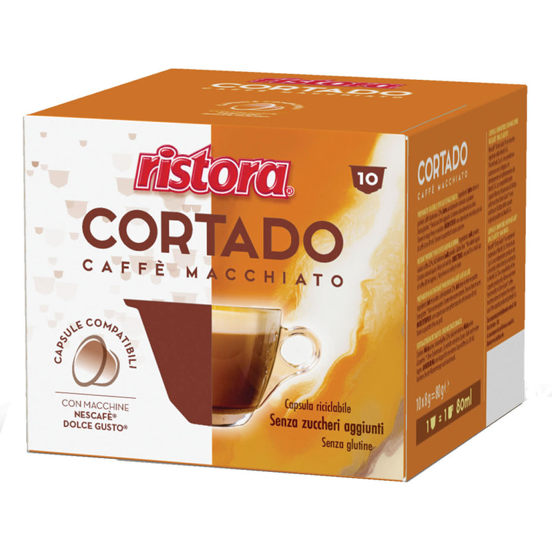 CORTADO 10 capsules box Ristora Bevande Istantanee