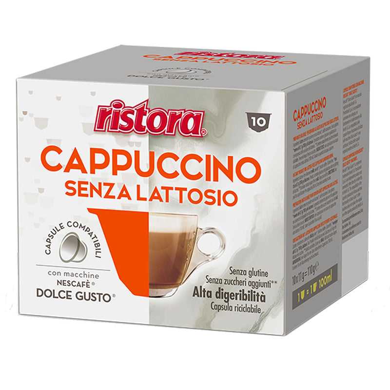Sugar-free, Lactose-free Cappuccino - Nescafè Dolce Gusto compatible  capsules Box Ristora