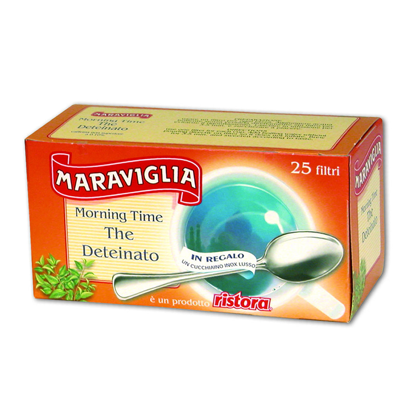 Morning Time Tea Deteinato 25 Filtri + Cucchiaino